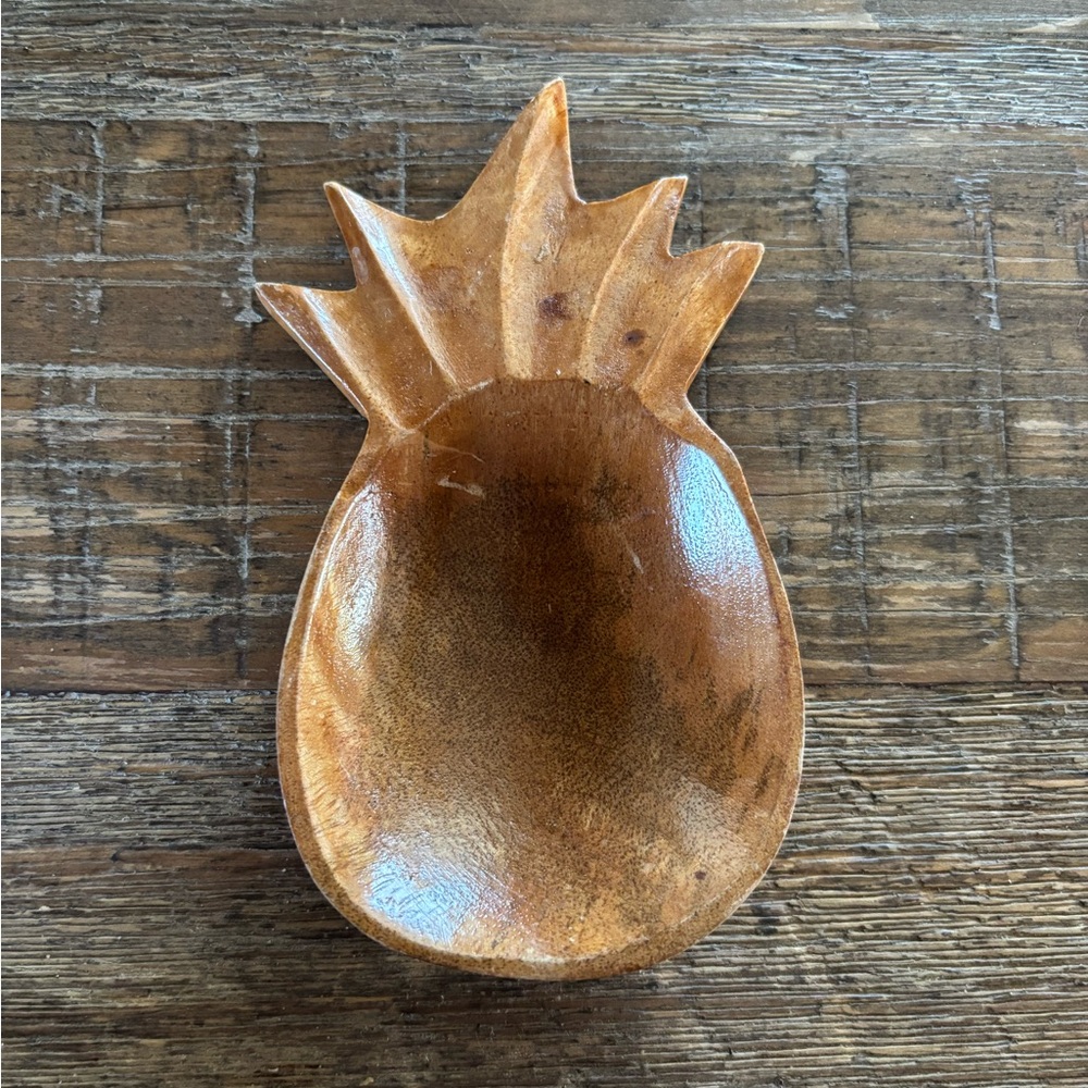 Vintage Pineapple Serveware Bowl - Warm Brown